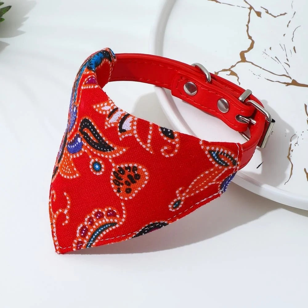 ChicPet Adjustable Bandana Collar – Navy Blue