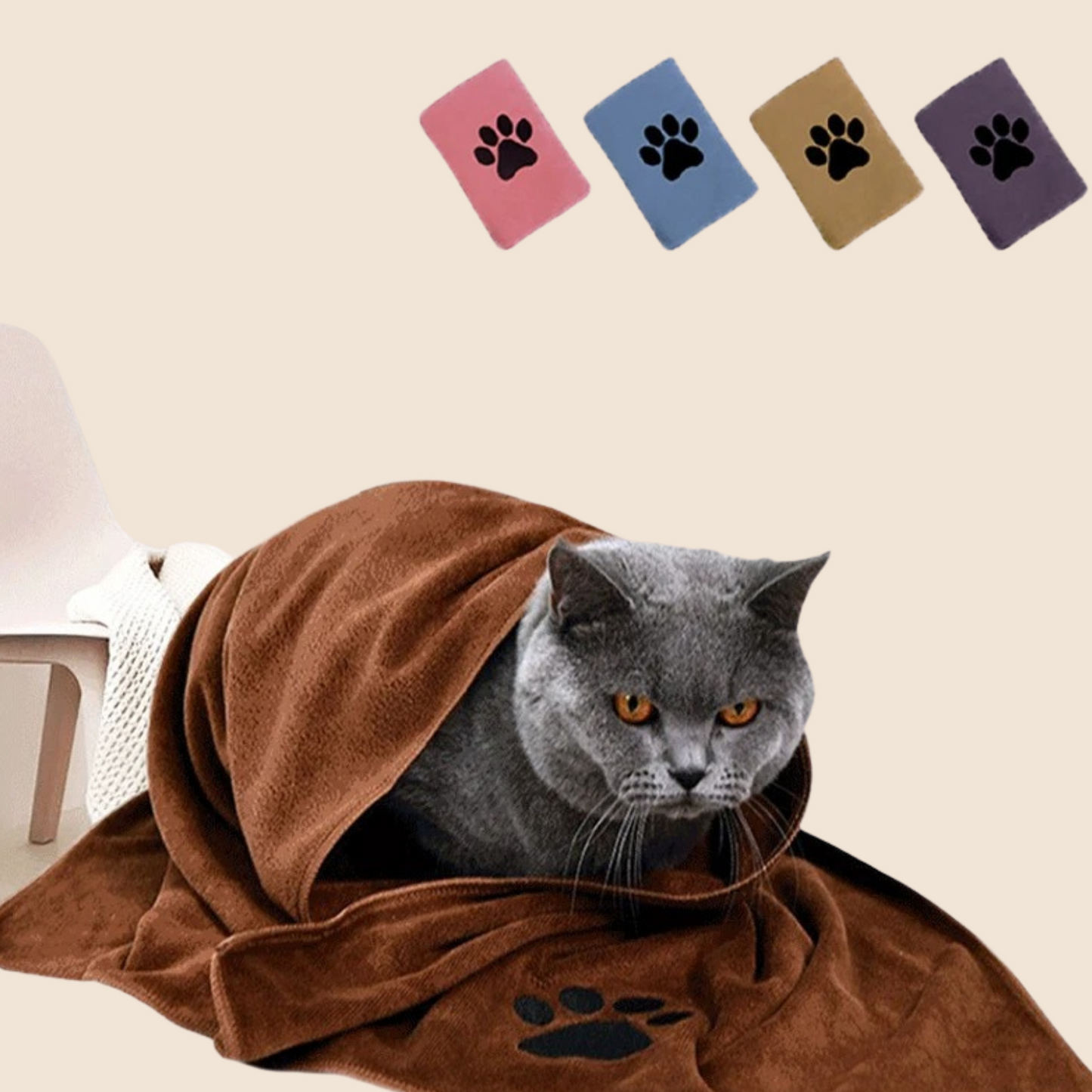 PawSoft™ Microfiber Pet Blanket – Ultra-Soft, Absorbent & Cozy! 🐾🛁
