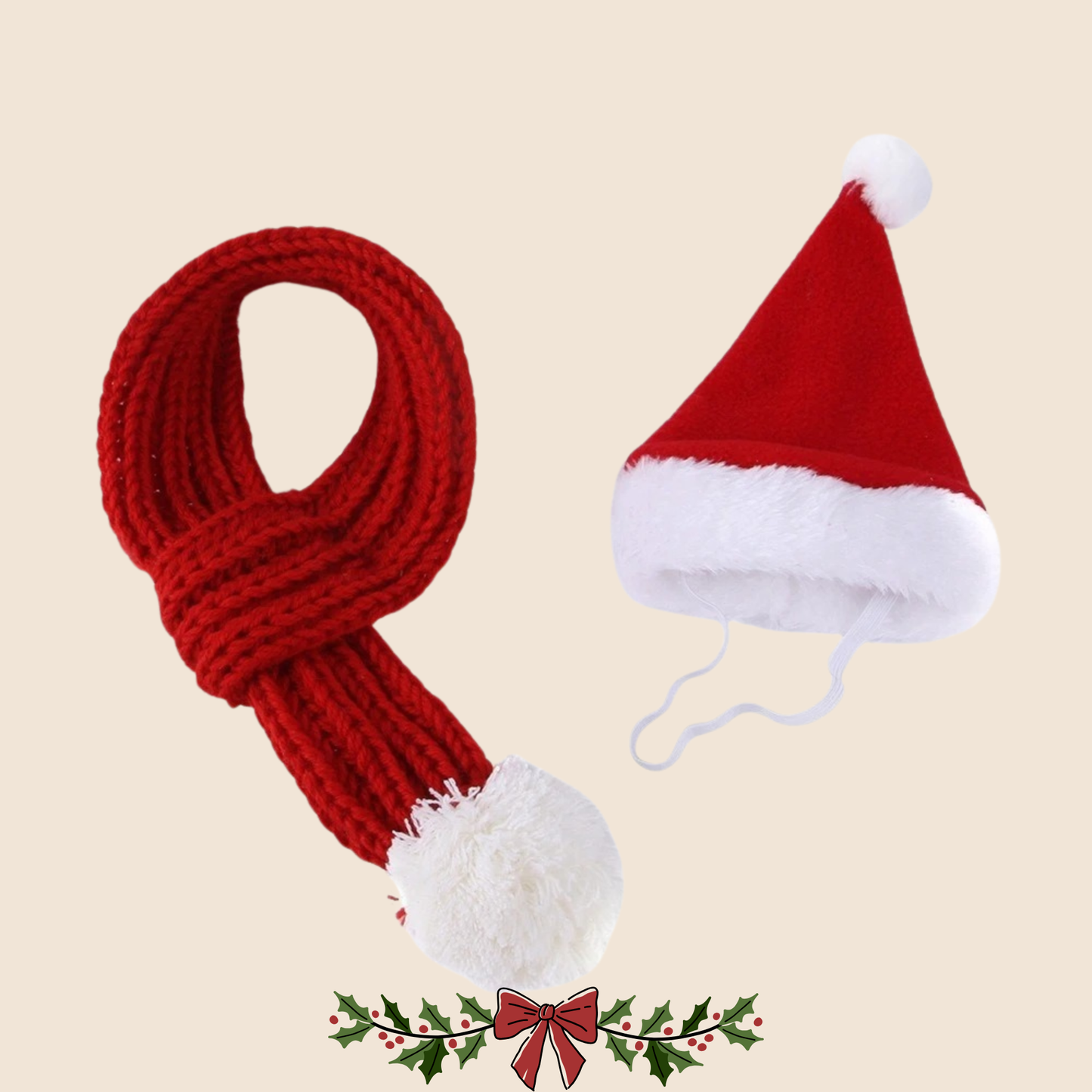 Jolly Paws Hat & Scarf Set 🎅🐾
