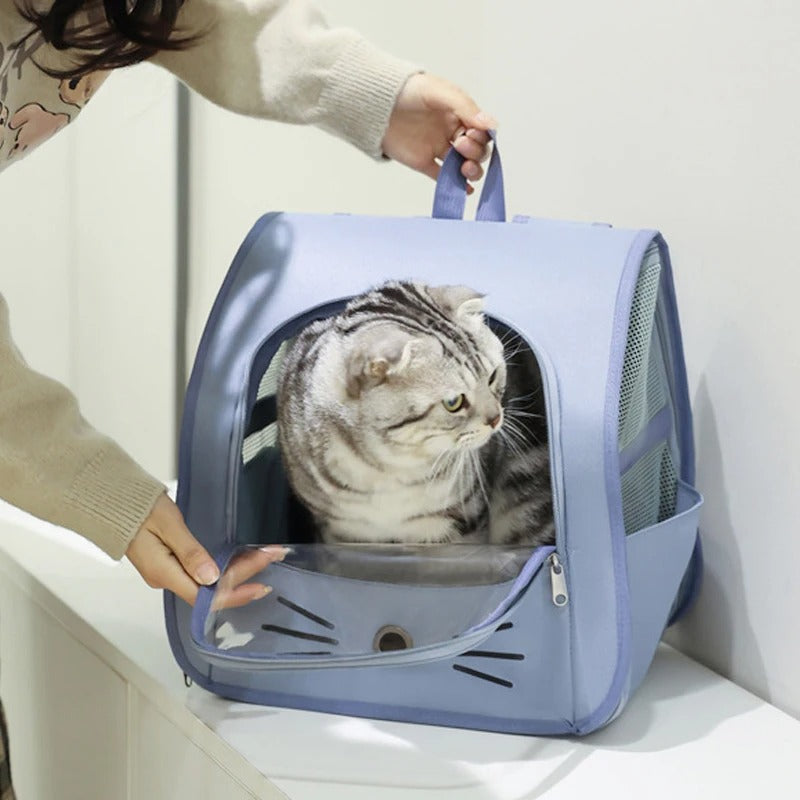 PawPal™ Portable Cat & Small Dog Travel Backpack – Breathable & Transparent