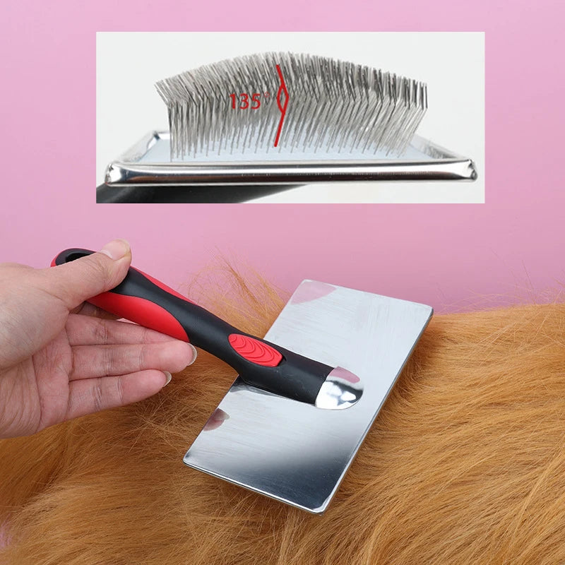 FluffMaster Pro™ Pet Grooming Brush – Tangle-Free & Shedding Control! 🐾✨