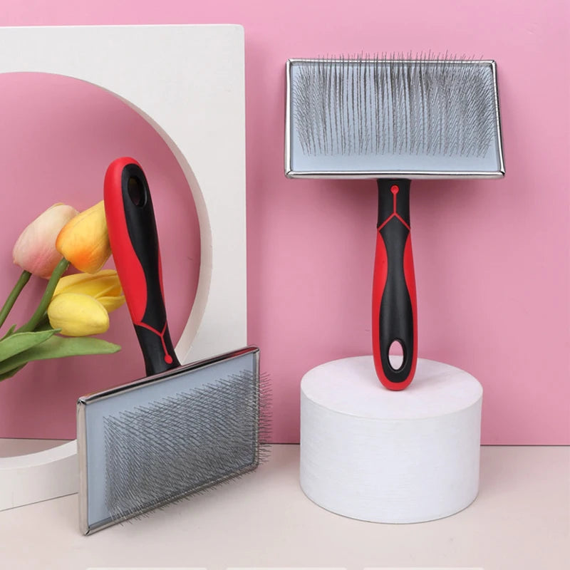 FluffMaster Pro™ Pet Grooming Brush – Tangle-Free & Shedding Control! 🐾✨