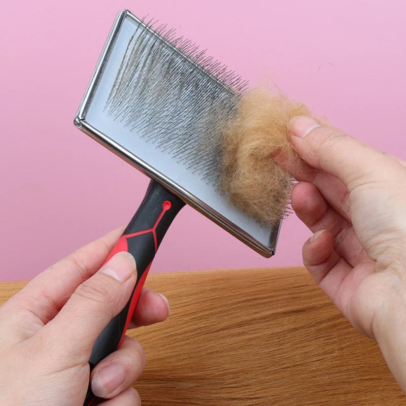FluffMaster Pro™ Pet Grooming Brush – Tangle-Free & Shedding Control! 🐾✨