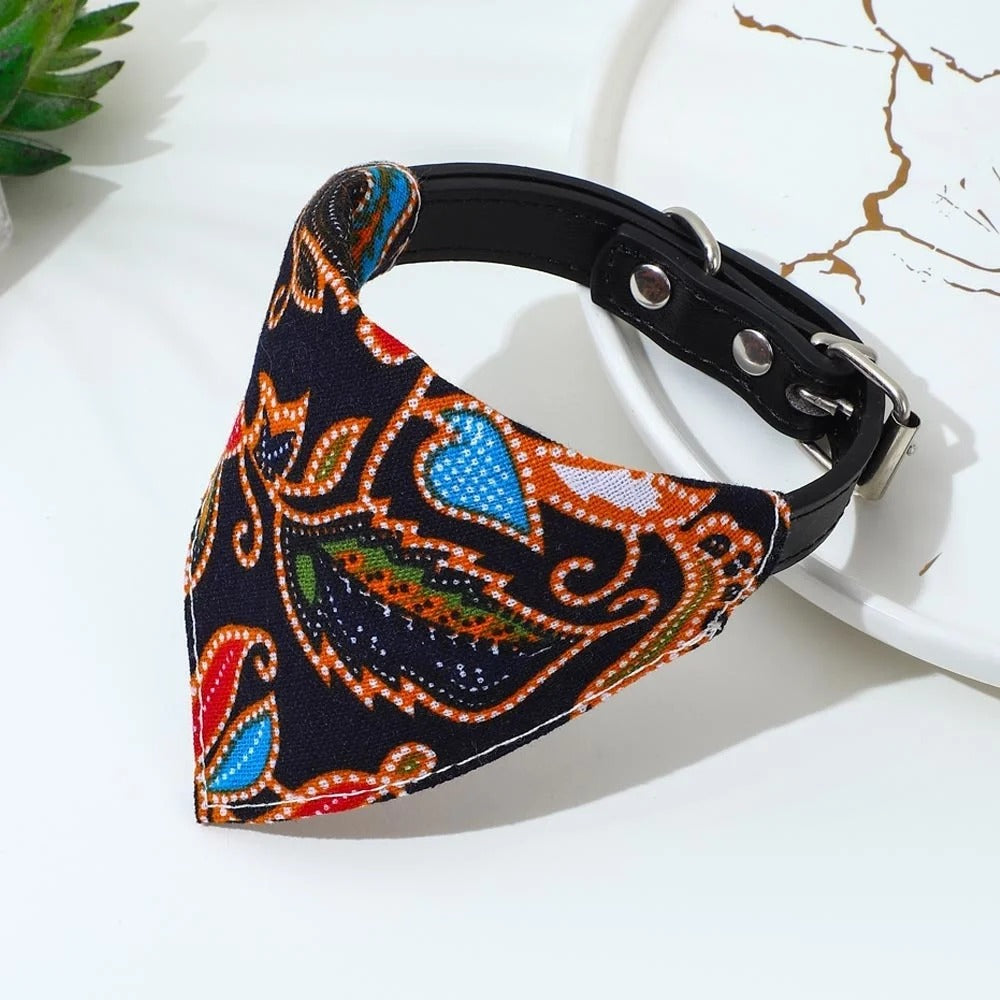 ChicPet Adjustable Bandana Collar – Navy Blue