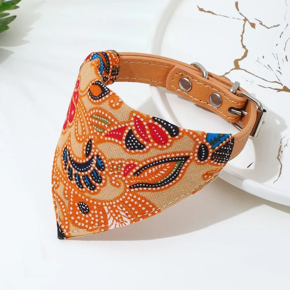 ChicPet Adjustable Bandana Collar – Navy Blue