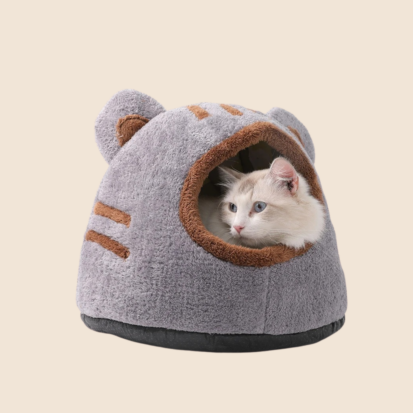 CozyBear™ Cat Cave Bed – Self-Warming Nest for Deep Sleep