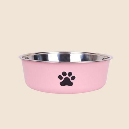 No-SpillPaw™ Stainless Steel Pet Bowl – Non-Slip Food & Water Dish