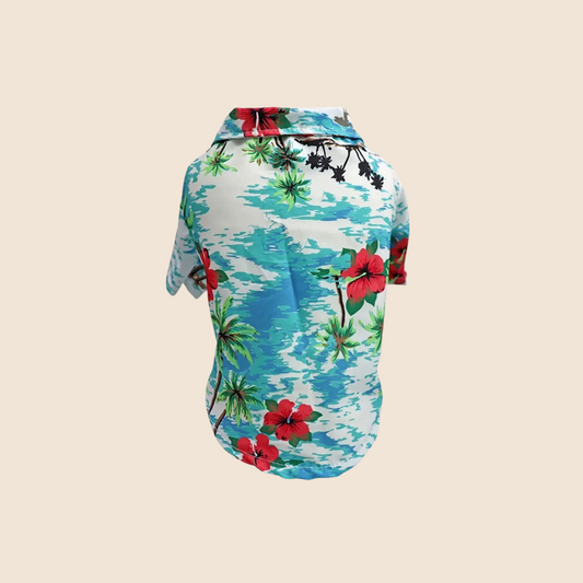 AlohaPaws™ Hawaiian Pet Polo – Floral Summer Shirt for Dogs & Cool Cats 🌺🌴 Flower Print