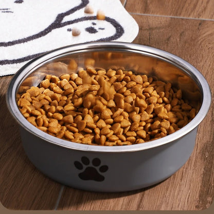 No-SpillPaw™ Stainless Steel Pet Bowl – Non-Slip Food & Water Dish