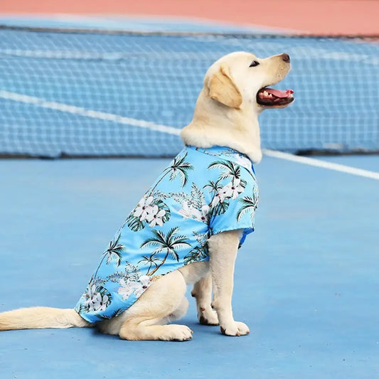 AlohaPaws™ Hawaiian Pet Polo – Floral Summer Shirt for Dogs & Cool Cats 🌺🌴
